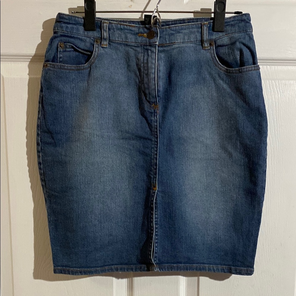 The Limited Blue Denim Pencil Skirt